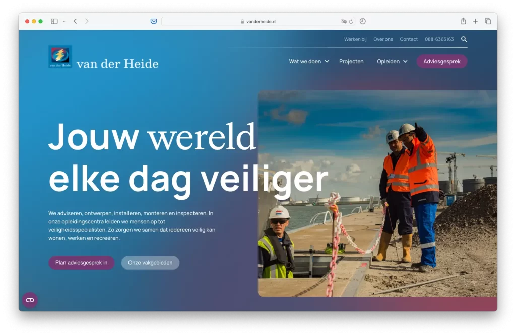 Website van der heide